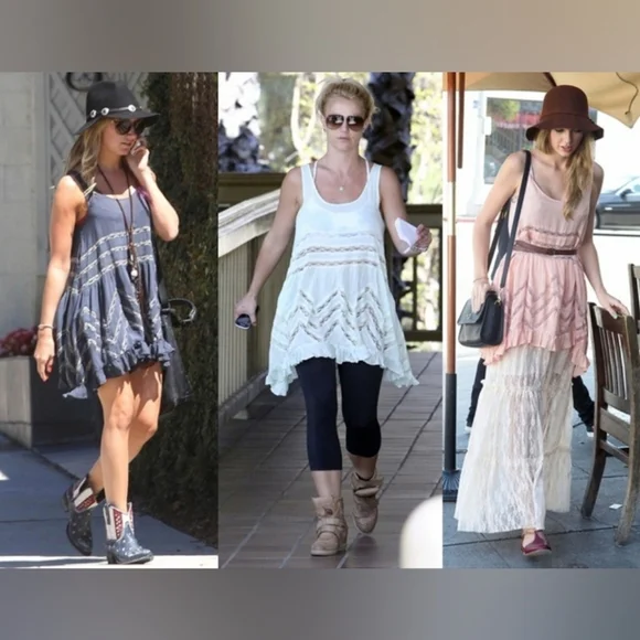 M • Intimately Free People • Voile and Lace Polka Dot Trapeze Slip - Picture 9 of 9